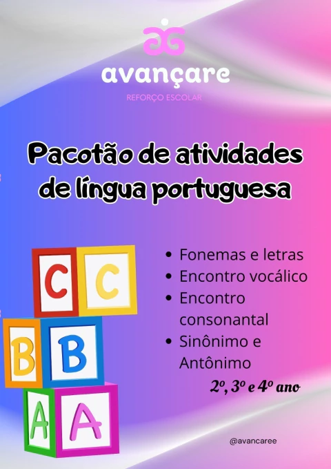 Pacotão de atividades de língua portuguesa