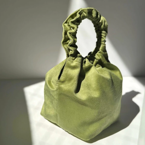 CARTERA DE FIESTA VELVET (PALTA) - comprar online