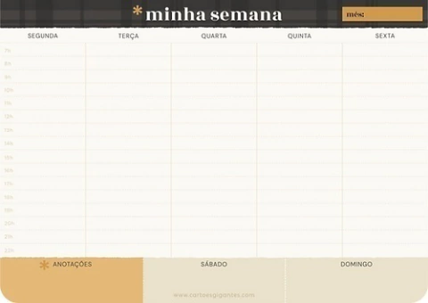 Bloco Week Trama CARTÕES GIGANTES