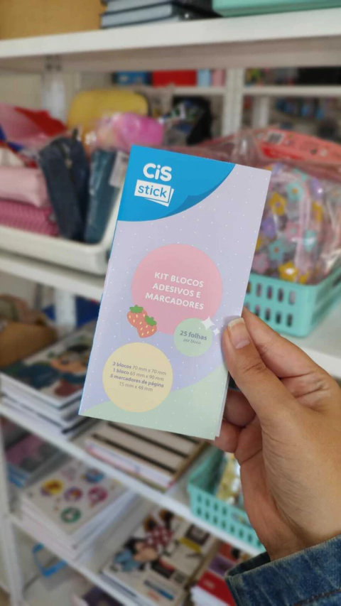 BRINDE - Kit Blocos Adesivos e Marcadores