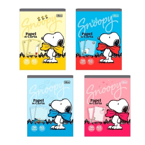 Bloco Papel de Carta Snoopy 17,7 x 24cm 50F TILIBRA