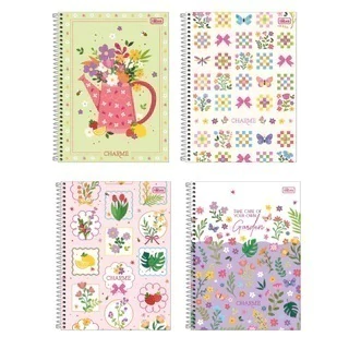 Caderno Espiral Universitário Capa Dura Charme 1M 80F TILIBRA