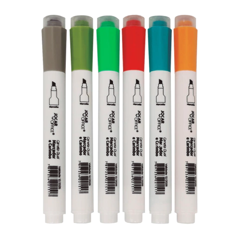 Caneta Dual Marcador e Carimbo JOCAR OFFICE