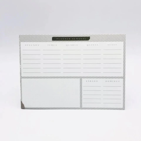 Bloco Planner Semanal de Mesa 210 x 295mm 52 Folhas