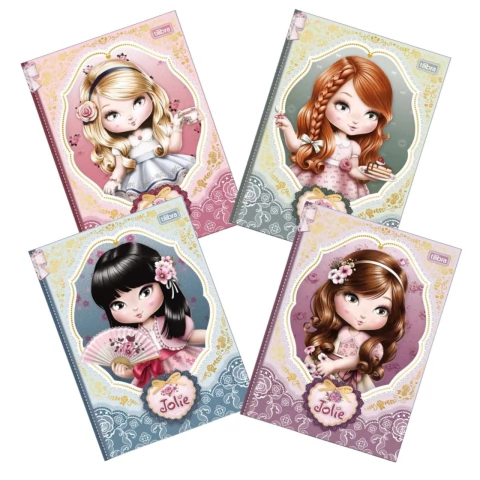 Caderno Brochura Colegial Capa Dura Jolie 1M 80F TILIBRA