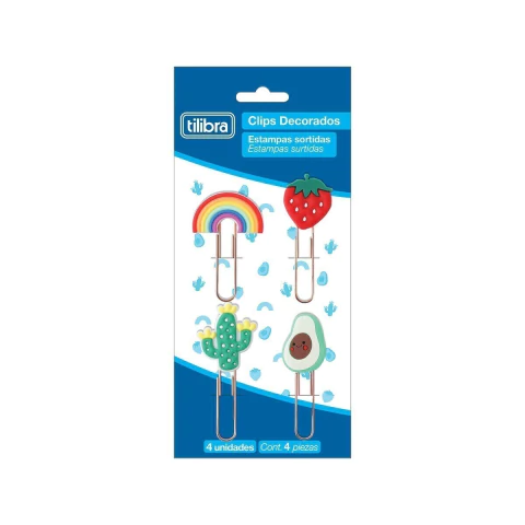 Clips Decorados AMCA 50mm c/04und TILIBRA