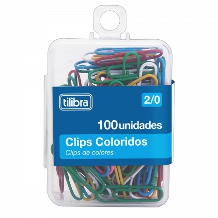 Clips 2/0 Colorido D302 c/ 100unds TILIBRA