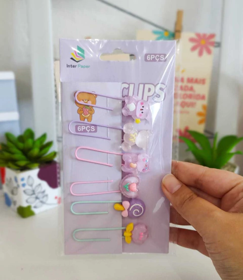 Clips Decorados Ursinho 5mm c/06und INTERPONTE
