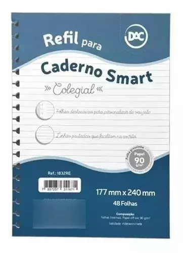 Refil Caderno Smart Colegial DAC