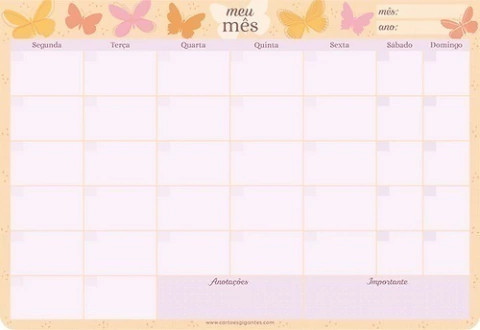 Bloco Mensal Voar CARTÕES GIGANTES