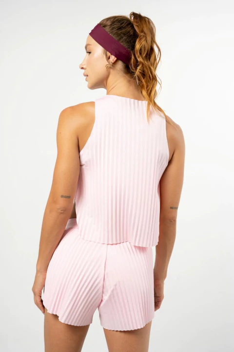 Musculosa Pleat Tank - Bubble Gum - comprar online