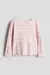 Remera rayada H&M rosa