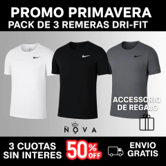 PACK POR 3X1 EN REMERAS DRI-FIT MAS -50% OFF