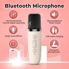 PARLANTE KARAOKE CON MICROFONO + LUCES LED PROTON + 50% OFF - tienda online