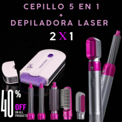 CEPILLO 5 EN 1 + DEPILADORA LASER + 40% OFF - comprar online