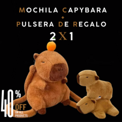 MOCHILA CAPYBARA + PULSERA CAPYBARA DE REGALO Y 40% OFF