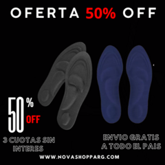PAR DE TOBILLERAS + 2 PARES DE PLANTILLAS 5D + 50% OFF - NOVA SHOPP