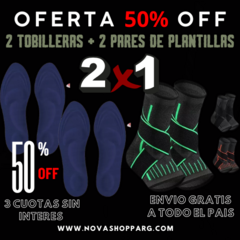 PAR DE TOBILLERAS + 2 PARES DE PLANTILLAS 5D + 50% OFF - comprar online