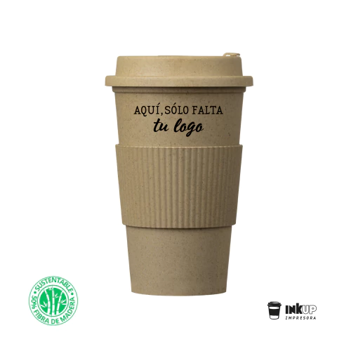 Vaso Reutilizable FLOW BAMBÚ 450cc Personalizado a 1 color X 50u. - comprar online