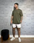 Over Texture Gola Média Verde-Militar - Milano Moda Masculina