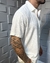 Camisa mg curta viscolinho c/ elastano - off white - comprar online
