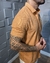 Camisa mg curta viscolinho c/ elastano - Amêndoa - comprar online