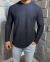 Blusa texturizada manga longa - Marinho - comprar online
