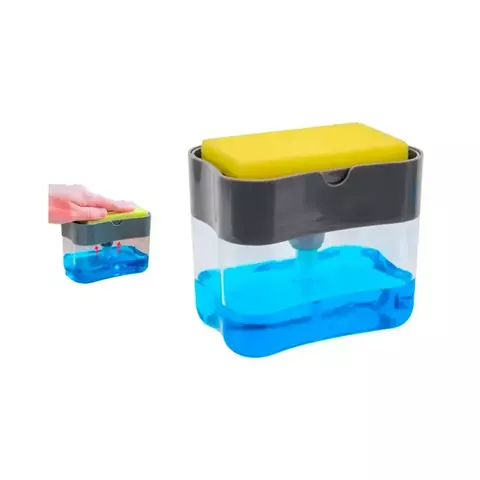 Dispenser Porta Detergente 2 Em 1 Com Esponja De Limpeza da Top Chef.