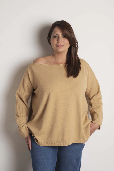 SWEATER CONEXION CUELLO BOTE