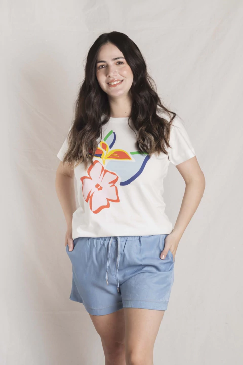 REMERA ALBA ESTAMPADA DE JERSEY