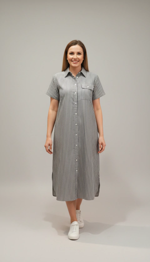 VESTIDO BROTE RAYON CAMISERO