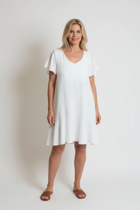 VESTIDO HAWAII CREPE ESCOTE V