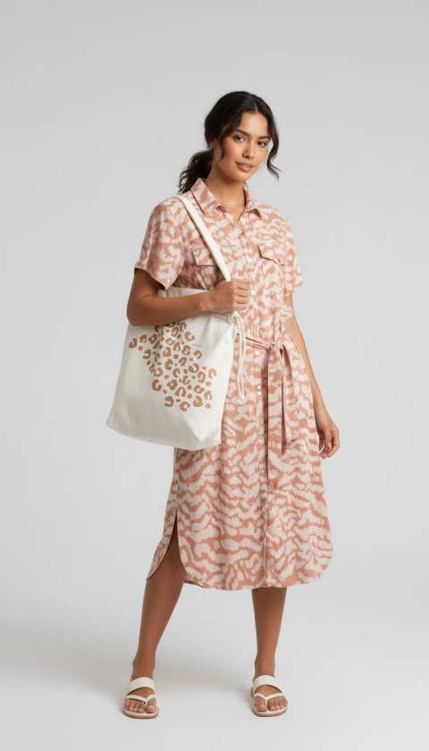 VESTIDO CAMISERO CAPELINA