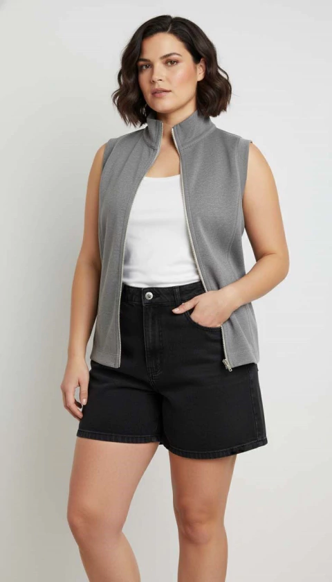 SHORT TEXTURA GABARDINA NEGRO