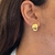 Brinco Liso Abaulado Banho Ouro 18k - Com Estilo 