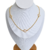 Colar Trevo da Sorte Branco Banho Ouro 18k - comprar online