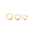 Brinco Trio Argolinhas Cravejadas Banho Ouro 18k