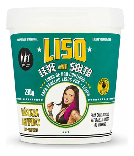 Máscara Antifrizz Liso, Leve and Solto Lola From Rio 230 g
