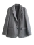 Conjunto Outfit Blazer e Saia Cinza Listrado Britany - loja online