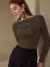 Blusa de Manga Longa Melina Brilho Bronze - comprar online
