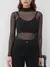 Blusa Feminina Tule Transparente Preta - Doiseff | Roupa - Moda Feminina