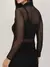 Blusa Feminina Tule Transparente Preta na internet