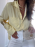 Camisa Feminina Listrada Amarelo Manteiga - comprar online