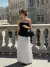 Conjunto Blusa Tomara que Caia e Saia Midi Plissada Daphne