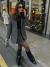Imagem do Conjunto Outfit Blazer e Saia Cinza Listrado Britany