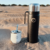 Mate Térmico Blanco + Termo de Acero Inoxidable Negro