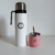 Mate Térmico Rosa + Termo de Acero Inoxidable Blanco