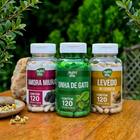 Amora miura + Unha de gato + Levedo de cerveja - 360 cps - 500mg - Nutri Life