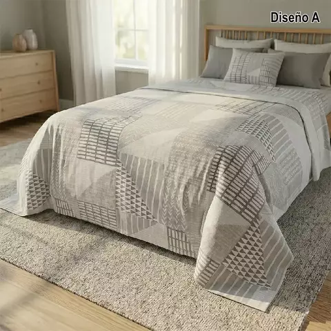 JUEGO DE SABANAS BLANCO PARIS ESTAMPADAS 600H 1 1/2 PLAZA - comprar online