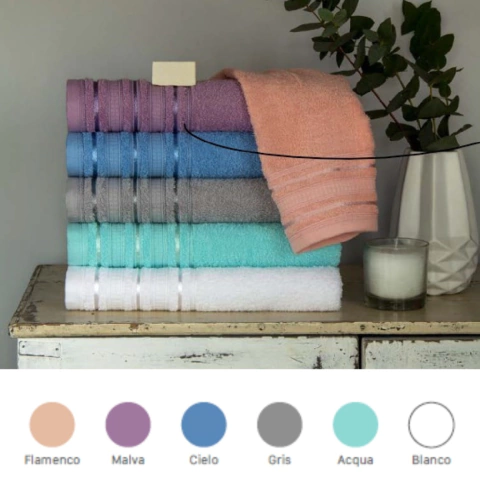 JUEGO DE TOALLA Y TOALLON PRATA HOLLY - comprar online